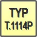 Piktogram - Typ: T.1114P